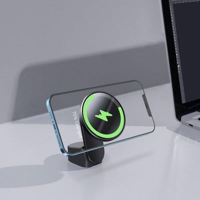 Baseus Big Energy držák s bezdrátovým nabíjením 15W černá (kompatibilní s Apple iPhone 12 Series)