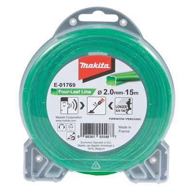 Makita struna nylonová 2,0mm, zelená, 15m, speciální pro aku stroje
