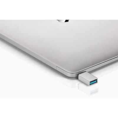 PremiumCord Adaptér USB-C/male - USB3.0 A/female, stříbrný, OTG