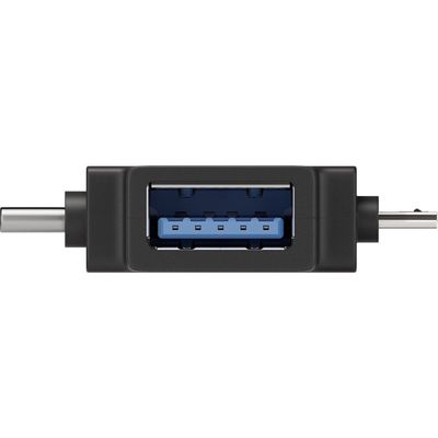 PremiumCord Adaptér USB3.0 female na dva konektory USB-C/male + micro USB B/male