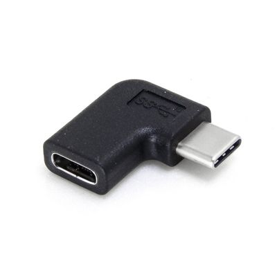 PremiumCord Adaptér USB-C/male - C/female zahnutý 90°