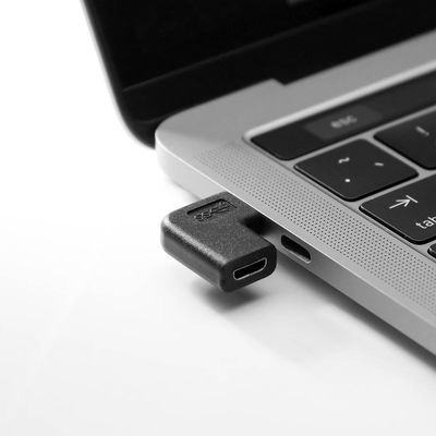 PremiumCord Adaptér USB-C/male - C/female zahnutý 90°