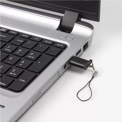 PremiumCord Adaptér USB3.0 A male - USB-C Female, černý s očkem na zavěšení