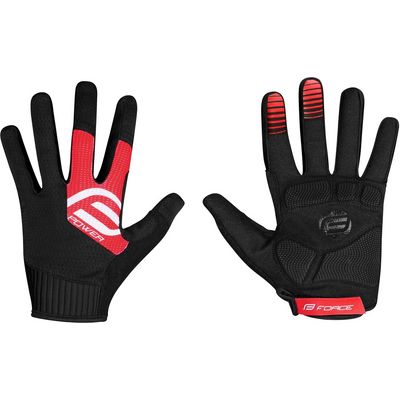 FORCE MTB POWER rukavice, černo-červené vel.XL