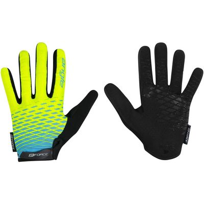 FORCE MTB ANGLE letní rukavice, fluo-modré vel.XXL