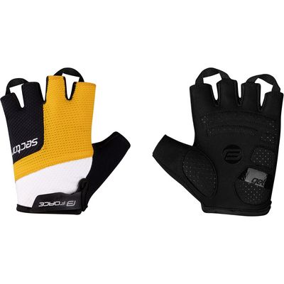 FORCE SECTOR Gel, letní rukavice černo-žluté vel.XL