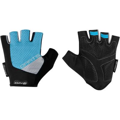 FORCE DARTS Gel, letní rukavice modro-šedé vel.XL