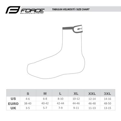 FORCE NEOPRENE návleky na tretry, černé vel.XL