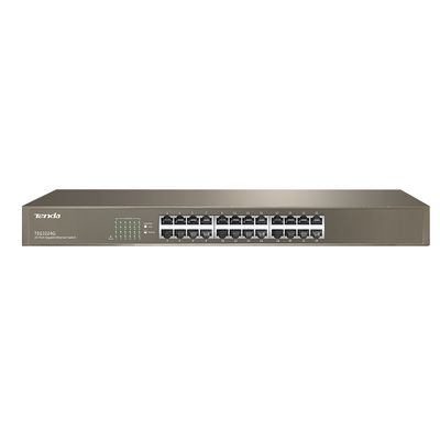 Tenda TEG1024G 24x Gigabit Switch, Fanless-bez ventilátorů, Rackmount 19, ochrana proti přepětí
