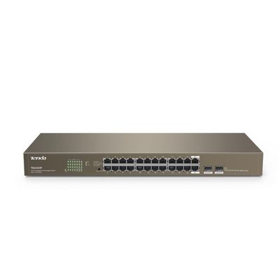 Tenda TEG1024F 24x Gigabit s SFP, 22x RJ45 + 2x SFP / RJ45, Fanless - bez ventilátorů, Rack , 6kV