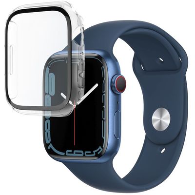 Fixed Pure ochranné pouzdro s temperovaným sklem pro Apple Watch 45mm, čiré