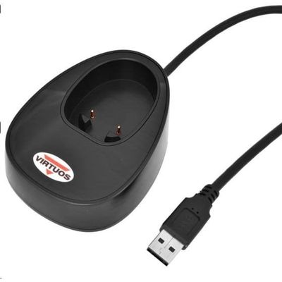 Virtuos CCD 2D čtečka Virtuos HW-855A, bezdrátová, základna, USB, černá
