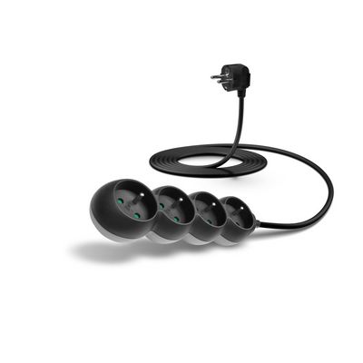 Connect IT prodlužovací kabel 230 V, 4 zásuvky, 3m, bez vypínače (černý)