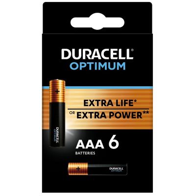 Duracell Optimum alkalická baterie, 6 ks (AAA)