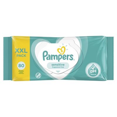 Pampers Sensitive Dětské Čisticí Ubrousky 80ks