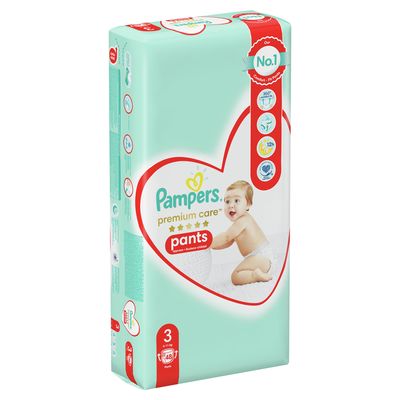 Pampers Plenkové Kalhotky Premium Care Velikost 3, 48 Kusů, 6kg-11kg