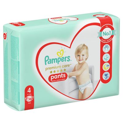 Pampers Plenkové Kalhotky Premium Care Velikost 4, 38 Kusů, 9kg-15kg