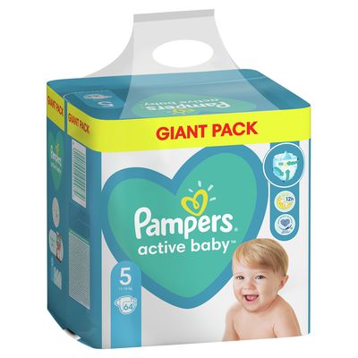 Pampers Active Baby Plenky Velikost 5, 11kg-16kg, 64ks
