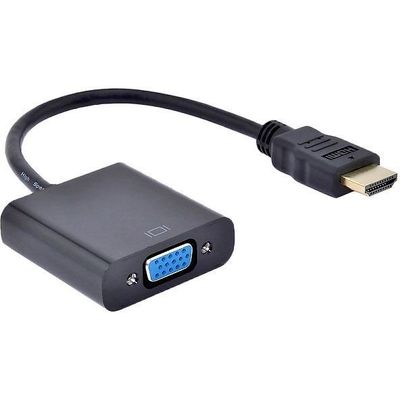 PremiumCord Převodník HDMI na VGA se zvukem 3,5mm stereo jack - černý