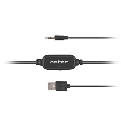 Natec reproduktory Cougar, 2.0/6W, dřevo/plast, černé