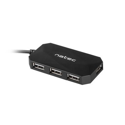 Natec rozbočovač Locust, 4x USB 2.0 HUB, černý