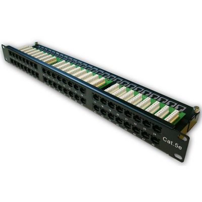 DATACOM Patch panel 19 UTP 48 port CAT5E LSA 1U BK (6x8p)