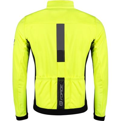 FORCE zimní bunda FROST softshell fluo-černá vel.M