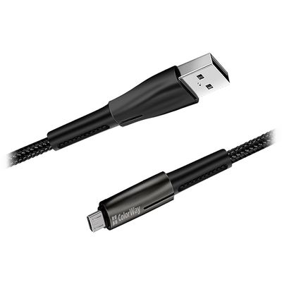 ColorWay Datový Kabel USB/ microUSB1m/ 2.4A/ Černý
