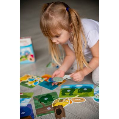 Pexi Velcro skládačky - Kdo kde bydlí?