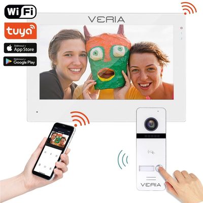 SET Videotelefon VERIA 3001-W (Wi-Fi) bílý + vstupní stanice VERIA 301