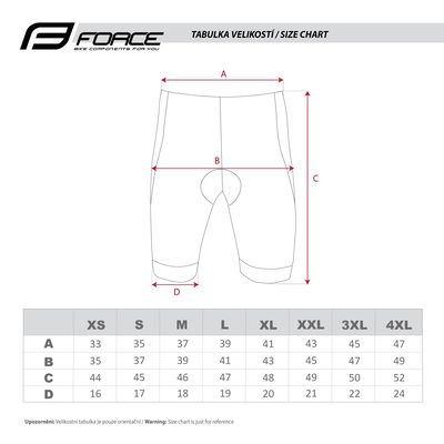 FORCE kraťasy do pasu s vložkou B30, črn-modré vel.XL