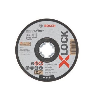 Bosch X-LOCK řezný kotouč Standard for Inox 125 / 22,23 / 1,0 (2.608.619.267)