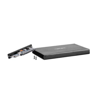 Natec externí box pro HDD 2,5” USB 3.0 Rhino Go, černý, hliníkové tělo
