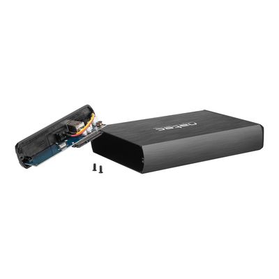 Natec externí box pro HDD 3,5” USB 3.0 Rhino, černý, včetně napájecího adaptéru
