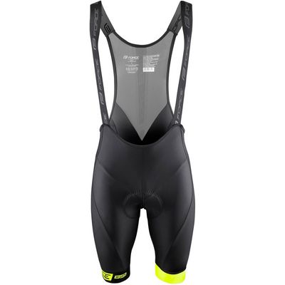 FORCE kraťasy se šráky a vložkou B51, černo-fluo vel.XS