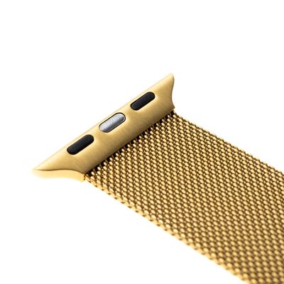 Fixed Mesh Strap síťovaný nerezový řemínek pro Apple Watch 42/44/45mm, zlatý