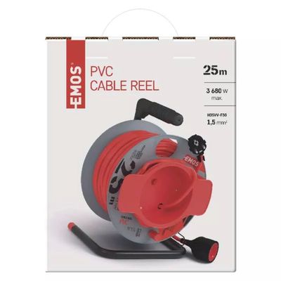 PVC prodlužovací kabel na bubnu - spojka 25m