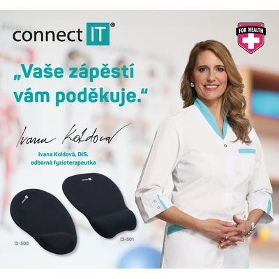 Connect IT CI-501 podložka pod myš se zápěstní opěrkou z paměťové pěny