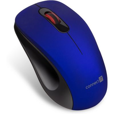 Connect IT MUTE bezdrátová optická tichá myš, modrá
