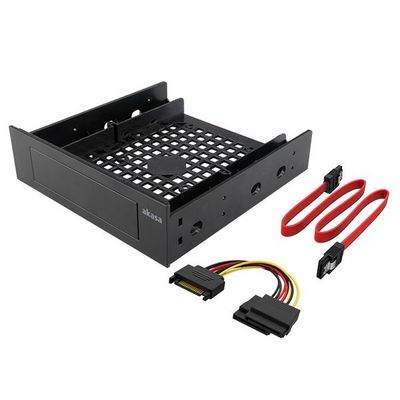 AKASA adaptér pro 3,5 HDD do 5,25 vč. kabelů