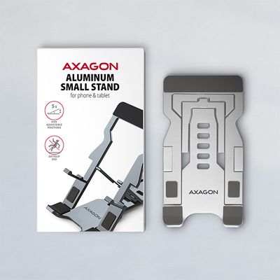 AXAGON STND-M, hliníkový stojan pro telefony a tablety 4 - 10.5, 5 nastavitelných úhlů
