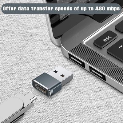 PremiumCord Aluminium USB C female - USB2.0 A Male adaptér