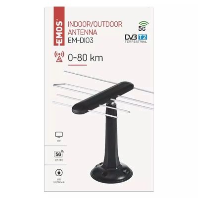 Anténa univerzální EM-DIO3, 0–80 km, DVB-T2, filtr LTE/4G/5G