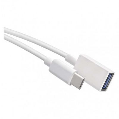 Datový OTG kabel USB-A 3.0 / USB-C 3.0 s funkcí redukce, 15cm, bílý