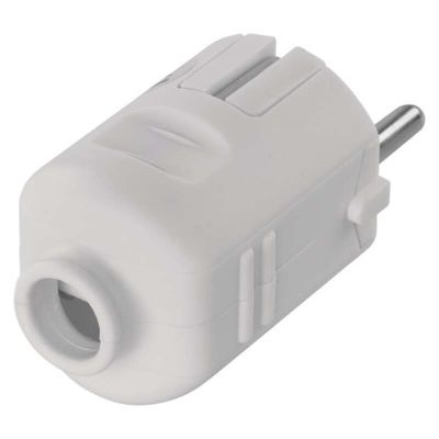 EMOS vidlice přímá pro prodlužovací kabel, bílá