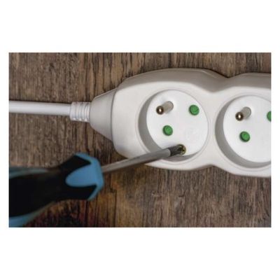 Prodlužovací kabel 1,5m / 5 zásuvek / bílý / PVC / 1mm2