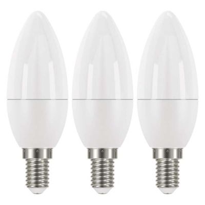 LED žárovka Classic Candle 5W E14 teplá bílá 3Ks