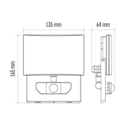 LED reflektor TAMBO s pohybovým čidlem, 20W
