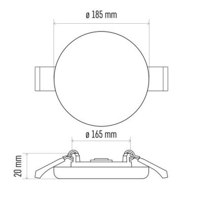 LED vestavné svítidlo VIXXO, kruhové, bílé, 19W neutr. b., IP65