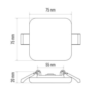 LED vestavné svítidlo VIXXO, čtvercové, bílé, 6W neutr. b., IP65